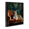 Stupell Industries Tiger Lounging on Chaise Floating Frame, design by Lettered and Lined